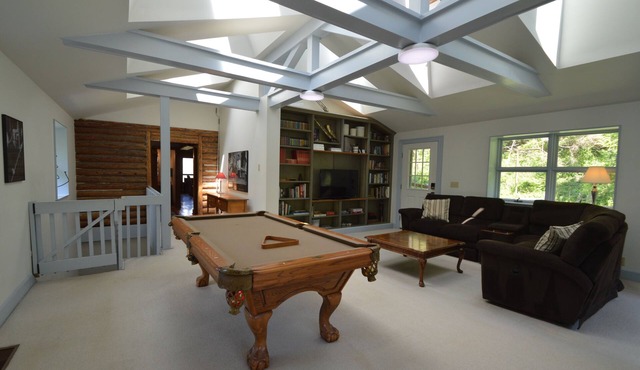 Over 200 acres, pet-friendly, Satellite WiFi, air hockey, & pool tables.