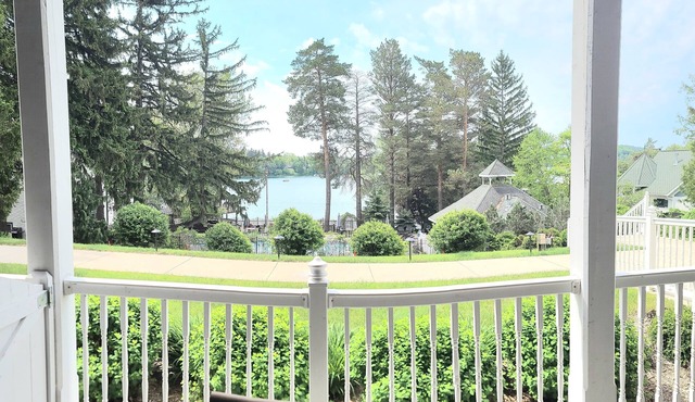 Premier View and Patio Overlooking Elkhart Lake! Two minute walk to bars/dining!
