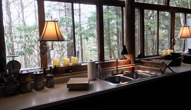 Private, Gated, Wall of Windows, Fire-Pit, Pet Friendly- no fees of any kind!