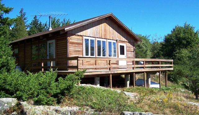Private Waterfront Redwood Cottage on Harbor Near Acadia Schoodic Point