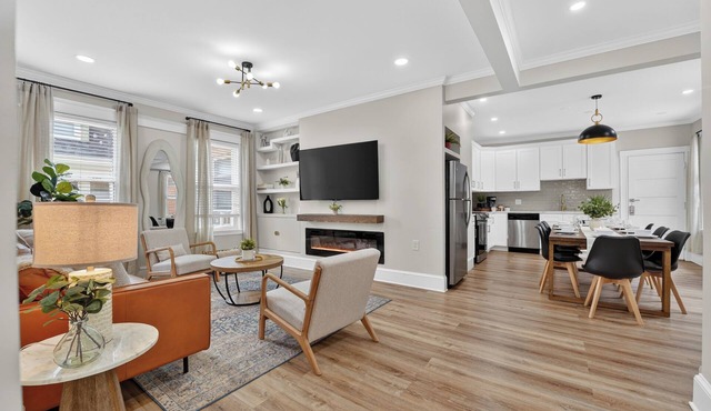 Rare 10BR Near Downtown Boston Private Parking, Backyard & Walk to Train