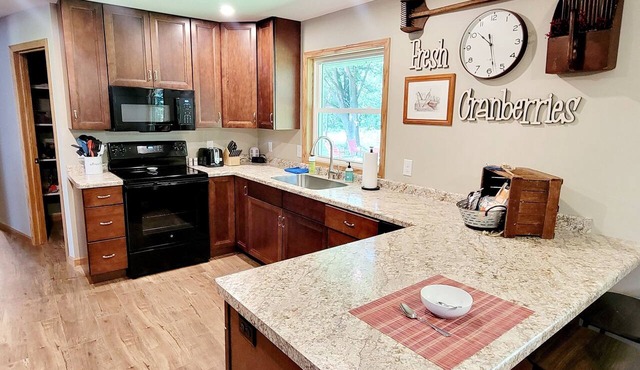 Relax by the river in this 4 bedroom house with firepit- spot our river eagle!