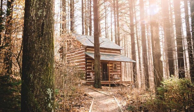 Romantic Cabin with Hot Tub Nestled in a Pine Forest of Hocking Hills, Ohio
