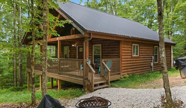 Secluded, forested, new cabin, 2-BR, 2-BA, Hot Tub, Wi-Fi, Smart TV's