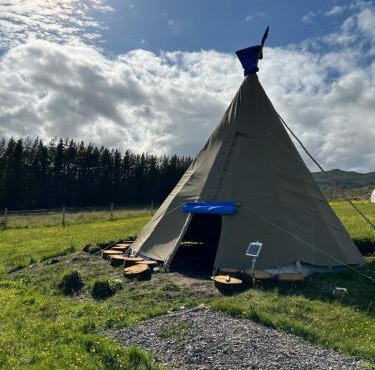 Shandon tipi off grid camping, nc500