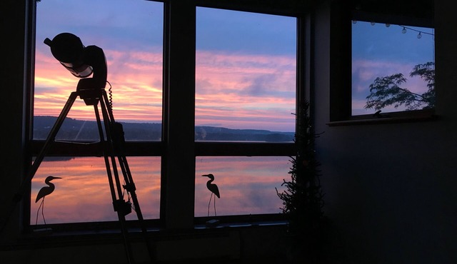 Soak in the sunset and celebrate the beauty of any season on the lake!