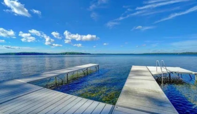 Spacious lakeside retreat with commanding lake views and upgraded interior
