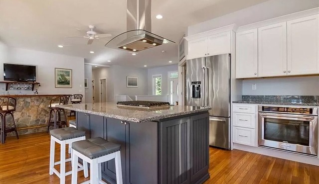 Spacious summer retreat on an 85-acre pond.