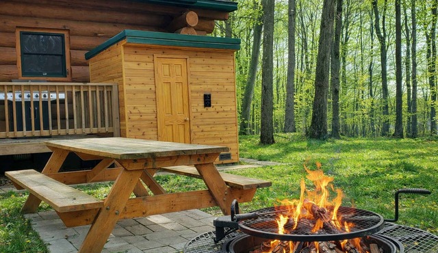 Stagecoach Inn Log Cabin 10 Acres Wooded Setting
