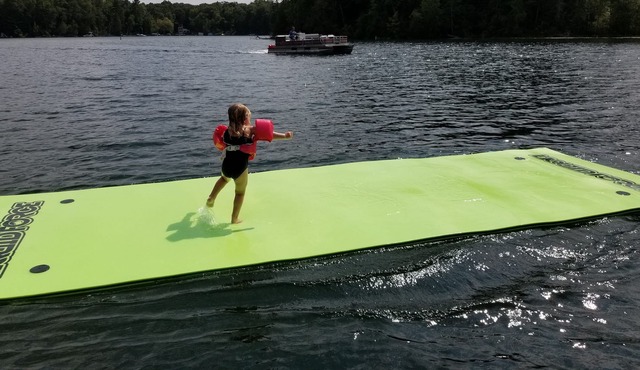 The Aqua Dock on Harper Lake - Hike, Bike, and Fish The Manistee National Forest