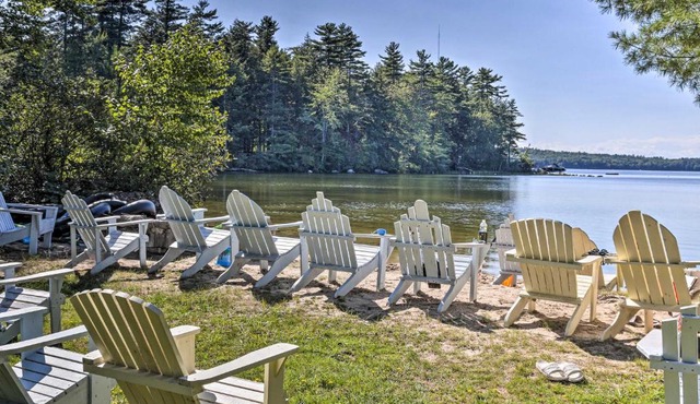'The Den' Raymond Home w/200 Feet of Sandy Beach!