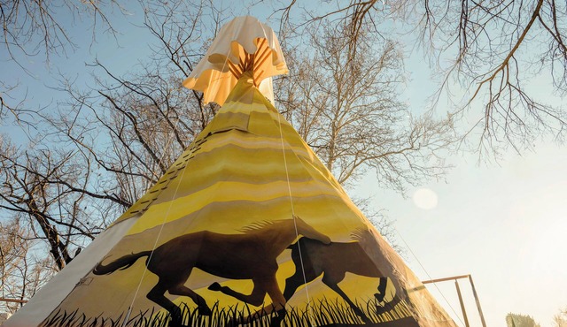The Mane Attraction Teepee at The Edge—Riverfront Glamping in Salt Lick, KY