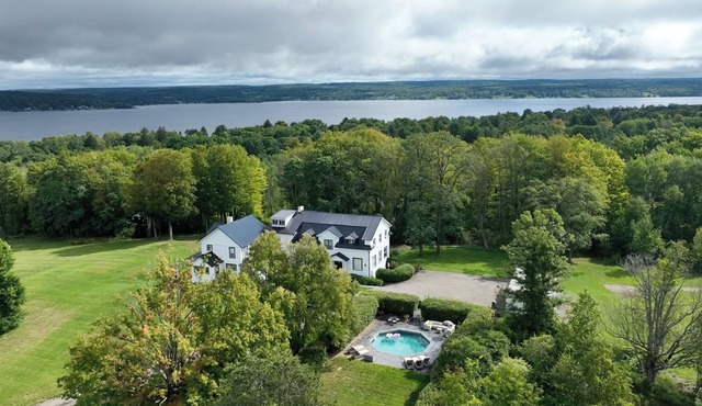 The Manor perched above CHQ Lake & CHQ Institution