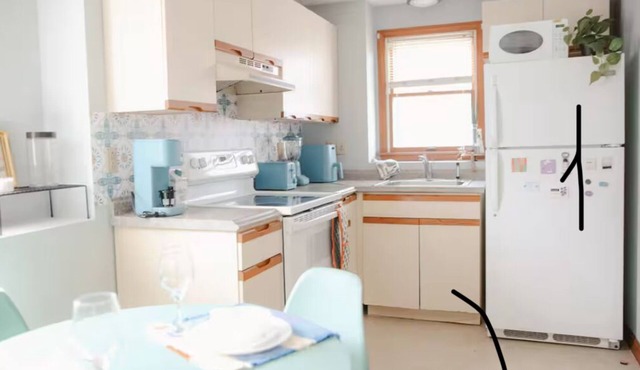 The Retro Apartment in Revere with outdoor area