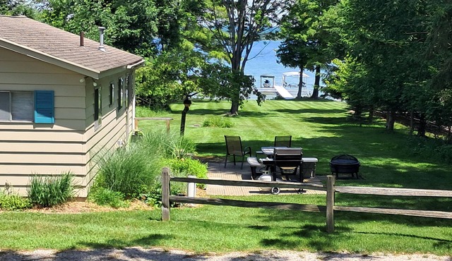 Traverse City Private Waterfront, Dock & Boat Hoist on Elk-Skegemog-Torch-Chain