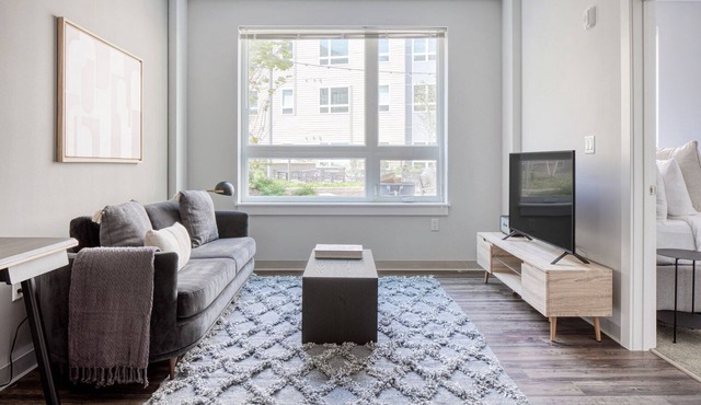 Trendy Brighton 1BR w/W/D, Gym, near T, Shops + Dining, by Blueground