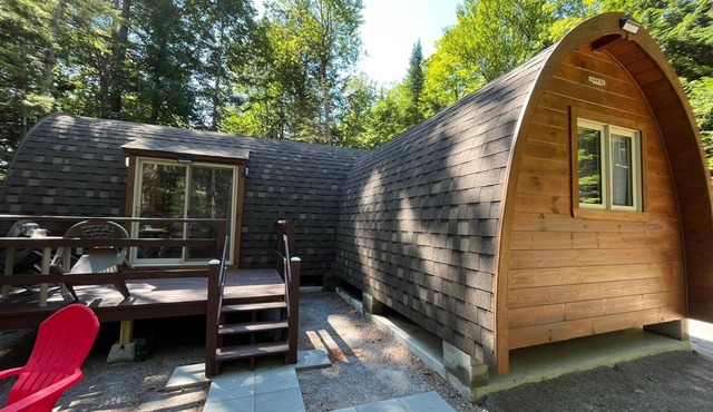 Unique Wooden POD in the woods.