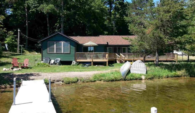 Upscale North Woods Living On Little Pelican Lake, private beach