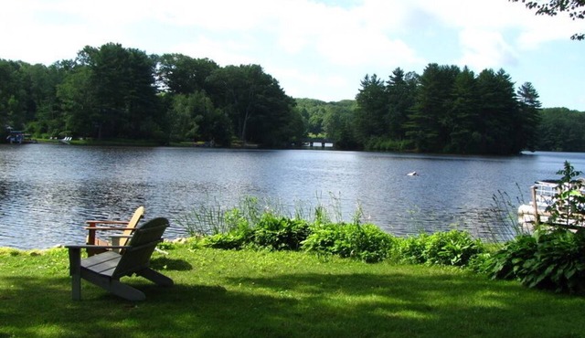 Waterfront Lake Home on Tranquil Harwinton Lake with spectacular 180⁰ view.