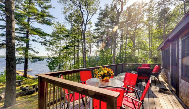 Waterfront Maine Vacation Rental w/Private Dock