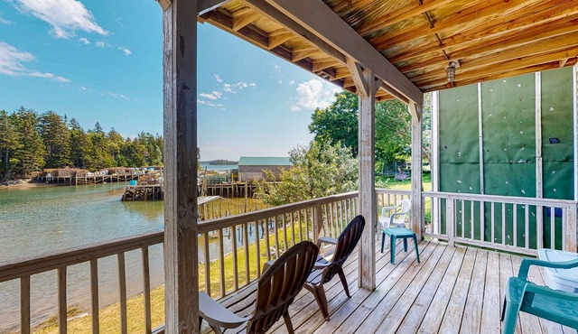 Waterfront retreat with 2 decks, private wharf, grill, & W/D - dog-friendly