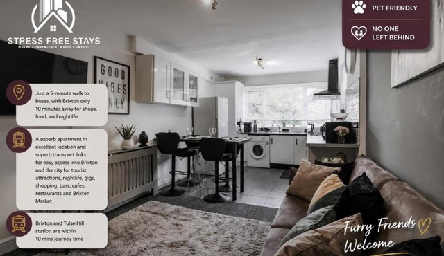 Work, Rest & Explore 4-Bed Flat Near Brixton