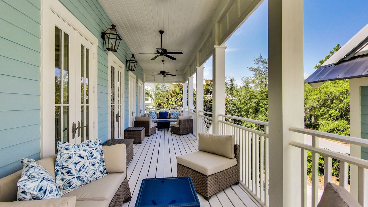 Photo of Patio Balcony in Watercolor